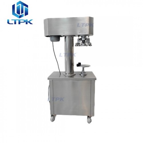  Vertical semi auto pet tin can sealer sealing machine