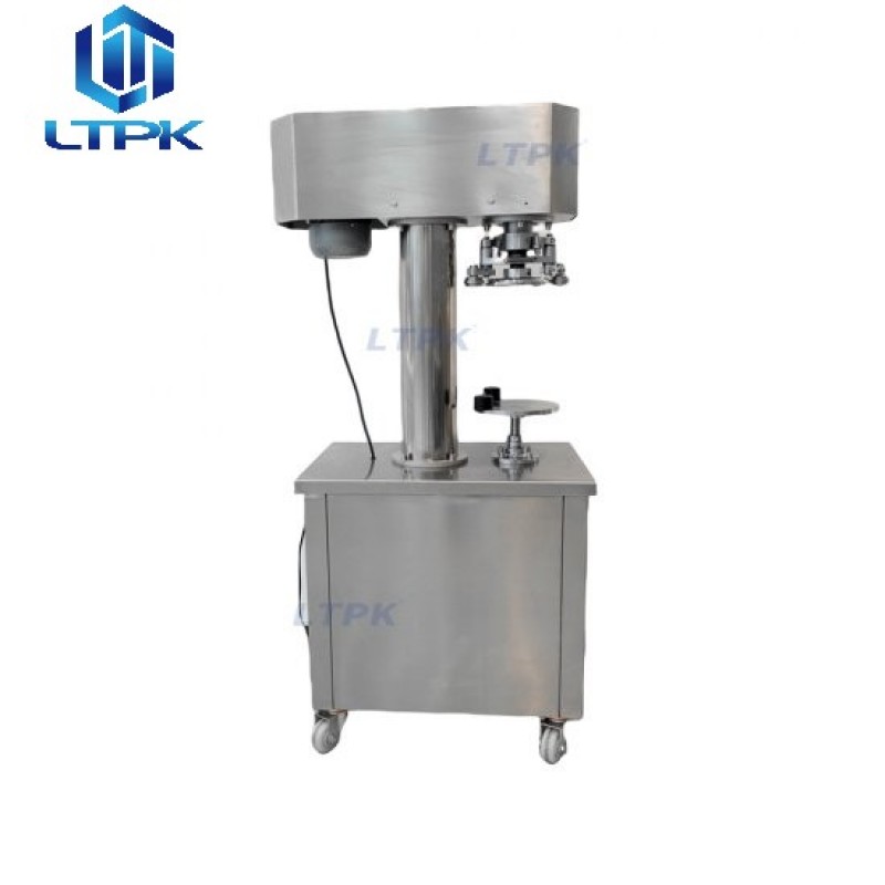  Vertical semi auto pet tin can sealer sealing machine 