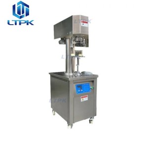  Vertical semi auto pet tin can sealer sealing machine 