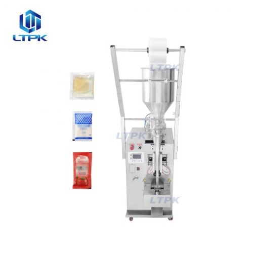  3 sides seal sauce ketchup cream sachet bag packing machine
