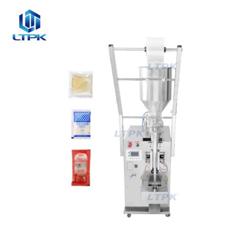  3 sides seal sauce ketchup cream sachet bag packing machine